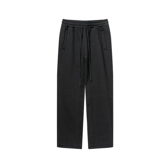 HAiming Men's Casual Pants Trendy Drawstring Elastic Waist Straight Leg Pants Loose Comfy Lounge Trousers with Pockets