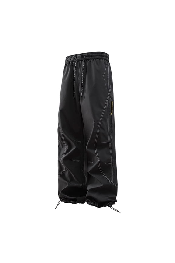 Men's Casual Solid Color Cargo Pants Loose Mens Windproof Waterproof Lightweight Pant Hiking Trousers