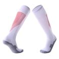 thumbnail image 1 of HAiming Men's Cotton Football Socks Knee High Cycling Color Block Comfortable Breathable Sports Sock, 1 of 2