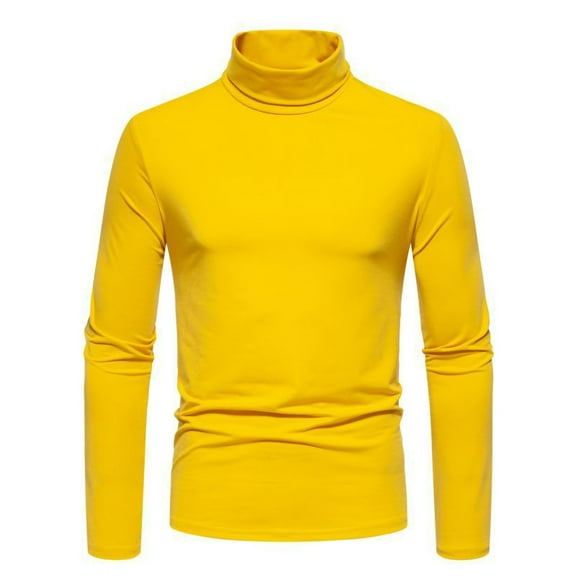 HAiming Men's Fashion Half Turtleneck T-Shirts Casual Long Sleeve Pullover Basic Lightweight Undershirt Slim Tops