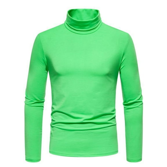 HAiming Men's Fashion Half Turtleneck T-Shirts Casual Long Sleeve Pullover Basic Lightweight Undershirt Slim Tops