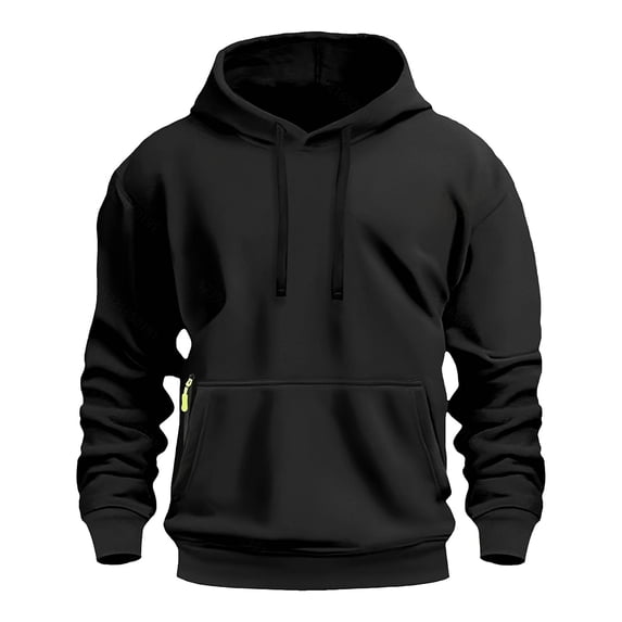 HAiming Men's Hooded Sweatshirts Pullover Casual Long Sleeve Drawstring Gym Hoodies with Zip Pockets