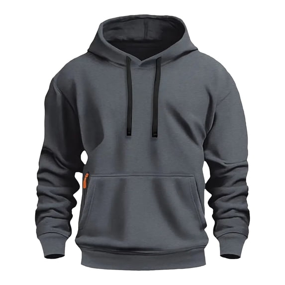 HAiming Men's Hooded Sweatshirts Pullover Casual Long Sleeve Drawstring Gym Hoodies with Zip Pockets