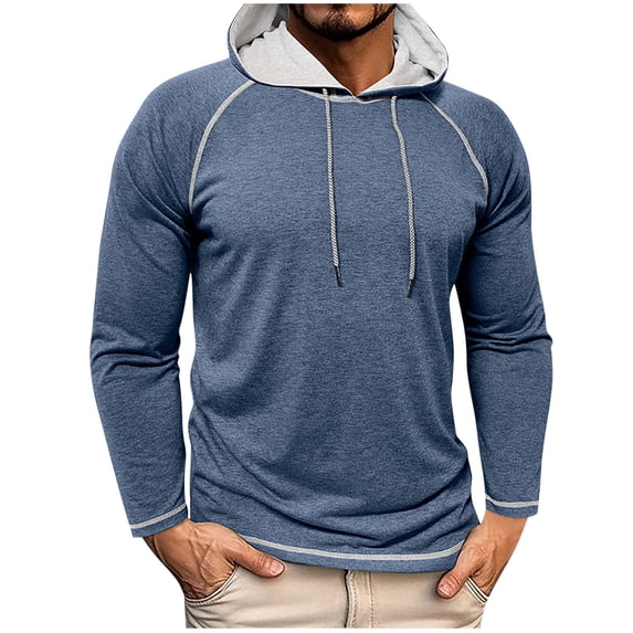 HAiming Men's Hoodie Casual Long Sleeve Pullover Sports Hooded Sweatshirt with Drawstring Fall Winter Clothes