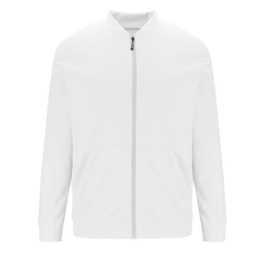 HAiming Men's Long Sleeve Cardigan Coats Solid Color Zip up Stand Collar Jackets Plus Size Casual Outwear with Pocket