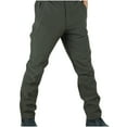 thumbnail image 1 of HAiming Men's Outdoor Cargo Pants Fleece Lined Elastic Waist Sport Pants Plus Size Casual Workout Trousers with Pocket, 1 of 9