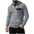 thumbnail image 1 of HAiming Men's Quarter Zip Hoodies Stylish Pullover Sweatshirt Loose Long Sleeve Workout Casual Tee Tops, 1 of 6