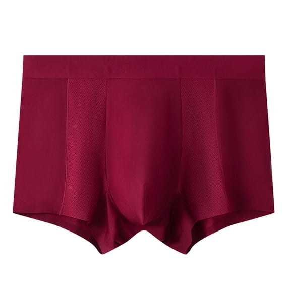 HAiming Men's Seamless Boxer Briefs Stretch Breathable Lightweight Underwear Solid Color Casual Underpant