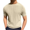 thumbnail image 1 of HAiming Men's Short Sleeve T-Shirt Summer Fashion Round Neck Knit Tops Plus Size Casual Solid Color Tees Blouse, 1 of 6