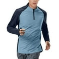 thumbnail image 1 of HAiming Men's Sportswear Long Sleeve Lightweight Quarter Zip Pullover Athletic Performance Shirts Comfy Tops, 1 of 8