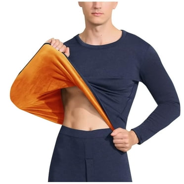 HAiming Men's Thermal Underwear Set Fleece Lined Long Sleeve Base Layer Suit Plus Size Thicken Cold Winter Clothes