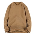 thumbnail image 1 of HAiming Men's Thickening Warm Pullover Knitted Shirts Long Sleeve Solid Color Fleece Sweater Tops Working Business, 1 of 8