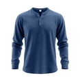 thumbnail image 1 of HAiming Men's Tops Long Sleeve Button Loose Pullover Shirt Casual Lightweight Solid Color Trendy Tee, 1 of 7