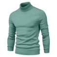 thumbnail image 1 of HAiming Men's Turtleneck Sweater Solid Color Long Sleeve Slim Knitted Pullover Sweater 2025 Fall Winter Casual Jumper, 1 of 4