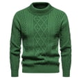 thumbnail image 1 of HAiming Men's Turtneck Pullover Sweaters Trendy Solid Color Long Sleeve Plus Size Casual Cable Knitted Sweater Tops, 1 of 5