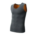 thumbnail image 1 of HAiming Men's Winter Warm Thermal Underwear Solid Color Sleeveless Vest Plus Size Fleece Lined Base Layer Tank Tops, 1 of 8