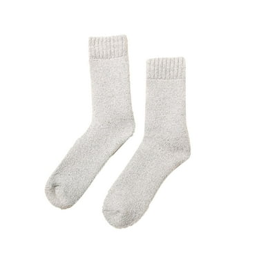 HAiming Men's Wool Socks Winter Plush Thickened Warm Sleep Tube Socks Trendy Fuzzy Fleece Soft Cozy Slipper Home Socks