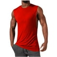 thumbnail image 1 of HAiming Men's Workout Tank Top Sleeveless Solid Color Athletic Basic Tee Casual Running Muscle Shirts, 1 of 6