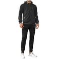 thumbnail image 1 of HAiming Mens 2 Piece Sweatsuit Full Zip Hoodies Jacket and Jogger Pants Casual Athletic Tracksuit Sets with Pockets, 1 of 7