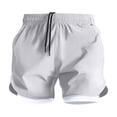 thumbnail image 1 of HAiming Mens 2 in 1 Athletic Shorts Quick Dry Lightweight Gym Workout Elastic Waist Running Shorts, 1 of 3