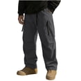 thumbnail image 1 of HAiming Mens Cargo Pants Fleece Lined with Pockets Sports Hiking Zipper Pockets Pants for Travel Adventures, 1 of 3