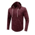 thumbnail image 1 of HAiming Mens Drawstring Hoodies Solid Color Long Sleeve Round Neck Pullover Tops Winter Casual Loose Sport Sweatshirts, 1 of 7