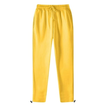 HAiming Mens Drawstring Sweatpants Casual Elastic Waist Straight Leg Pants Plus Size Loose Active Trousers with Pocket