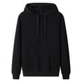 thumbnail image 1 of HAiming Mens Fleece Lined Hoodie Plus Size Long Sleeve Pullover Hooded Sweatshirt Fall Winter Clothes with Pocket, 1 of 9