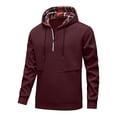 thumbnail image 1 of HAiming Mens Half Zip Hooded Sweatshirts Casual Long Sleeve Drawstring Hoodie Athletic Workout Pullover Tops, 1 of 9