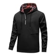 thumbnail image 1 of HAiming Mens Half Zip Hooded Sweatshirts Casual Long Sleeve Drawstring Hoodie Athletic Workout Pullover Tops, 1 of 9