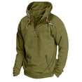 thumbnail image 1 of HAiming Mens Half Zip Pullover Hoodie Long Sleeve Casual Sweatshirt with Pockets Gym Athletic Workout Tops, 1 of 5