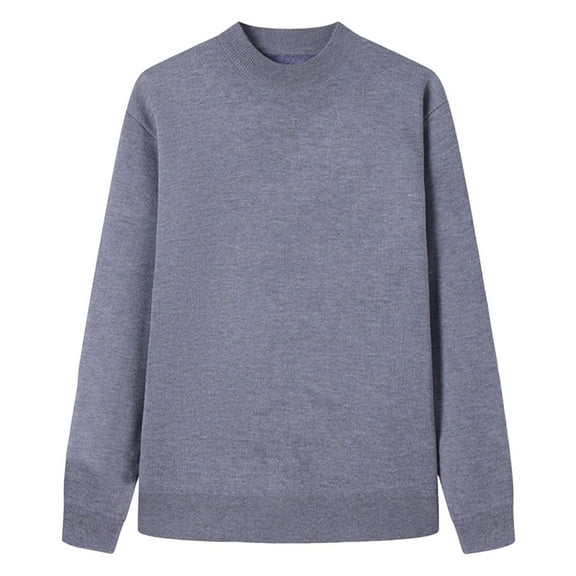 HAiming Mens Knit Sweater Long Sleeve Pullover Crew Neck Soft Tops Casual Winter Warm Thicken Clothes
