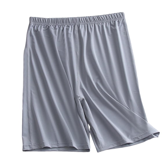 HAiming Mens Pajama Shorts Casual Elastic Waist Loose Soft Comfy Pjs Sleepwear Solid Color Loungewear