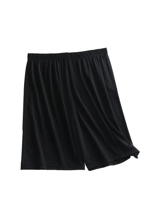 Mens Pajama Shorts Casual Elastic Waist Loose Soft Comfy Pjs Sleepwear Solid Color Loungewear