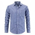 thumbnail image 1 of HAiming Mens Plaid Button down Dress Shirt Cotton Lepal Collar Long Sleeve Casual Classic Business Tops with Pocket, 1 of 5