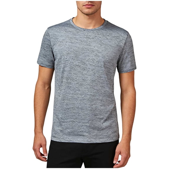 HAiming Mens Plus Size Short Sleeve Shirts Casual Loose Solid Color Athletic Gym Pullover Tops Summer Tees