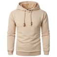 thumbnail image 1 of HAiming Mens Pullover Hoodies Long Sleeve Drawstring Casual Solid Color Hooded Sweatshirts with Pockets, 1 of 5