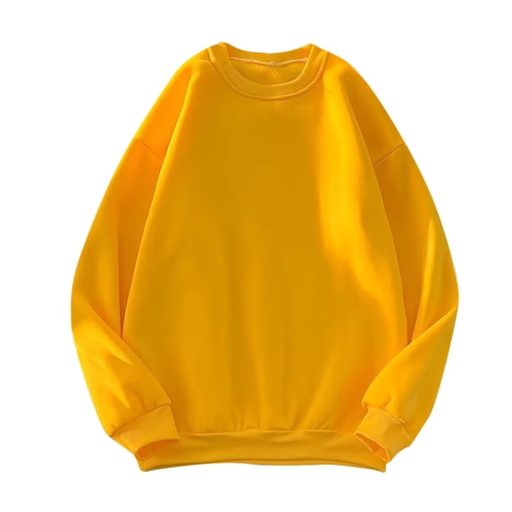 HAiming Mens Sweatshirt Causal Long Sleeve Crew Neck Solid Color Shirts Workout Elthletic Clothes Basic Tops