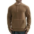 thumbnail image 1 of HAiming Mens Warm Tops Stand Collar Long Sleeve Soft Comfy Casual Pullover Sweatshirts with Pockets, 1 of 5