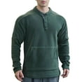 thumbnail image 1 of HAiming Mens Warm Tops Stand Collar Long Sleeve Soft Comfy Casual Pullover Sweatshirts with Pockets, 1 of 7
