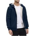 thumbnail image 1 of HAiming Mens Zip up Hoodies Fleece Lined Jackets Thick Coat Heavyweight Thermal Hooded Sweatshirt with Pockets, 1 of 6