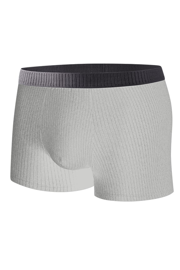 Mesh Boxer Brief Underwear for Men Stretch Casual Solid Color Breathable Comfortable Underpants