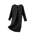 thumbnail image 1 of HAiming Nightgown for Women Long Sleeve Sleepwear Loose V Neck T-Shirt Dress Comfy Pajama Loungewear, 1 of 1