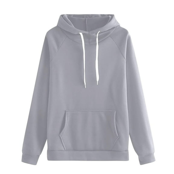 HAiming Oversize Solid Color Hoodies Casual Long Sleeve Pullover Drawstring Hooded Sweatshirt with Pocket
