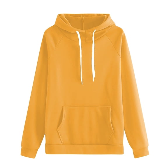 HAiming Oversize Solid Color Hoodies Casual Long Sleeve Pullover Drawstring Hooded Sweatshirt with Pocket