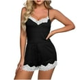 thumbnail image 1 of HAiming Pajamas Sets for Women Sleeveless V Neck Camisole Top Shorts Pjs Lace Sleepwear 2 Piece Outfits Homewear, 1 of 6