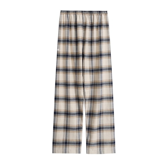 HAiming Plaid Pajamas Pants for Men Casual Brushed Elastic Waist Loose Sleepwear Soft Comfy Trousers Loungewear