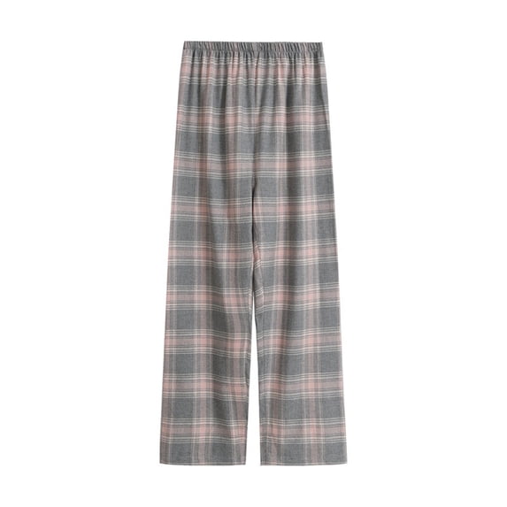 HAiming Plaid Pajamas Pants for Men Casual Brushed Elastic Waist Loose Sleepwear Soft Comfy Trousers Loungewear