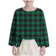 thumbnail image 1 of HAiming Plaid Sweatshirts for Kids Long Sleeve Crew Neck Loose Casual Pullover Shirts Fall Winter Outdoors Sweater, 1 of 9