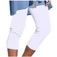 thumbnail image 1 of HAiming Plus Size Capri Leggings for Women High Waisted Workout Yoga Running Pants Casual Stretch Elastic Waist Pants, 1 of 5